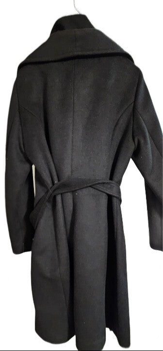 Soia & Kyo Men's Belted Single Breasted Coat Black Size Large